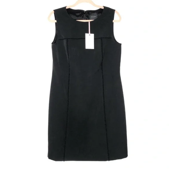 alex marie black dresses Alex Marie Black Velvet Stretch 3/4 Sleeve Side Knotted Occasion Dress Sz 12